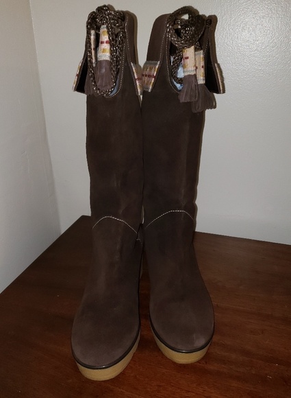 Marc Jacobs Suede Wedge Boots size EUR 38 (8) - Picture 2 of 8